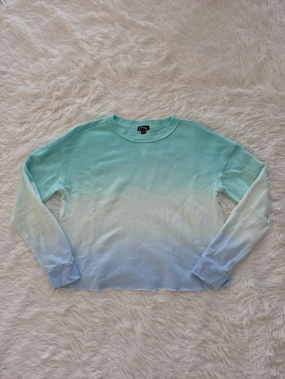Art Class Ombre Aqua White Blue Pullover Lightweight Sweatshirt Girls Size 10/12